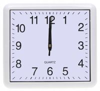 ZEGAR ŚCIENNY 23x21cm Cichy Płynna Praca DUŻE Cyfry Biały A5922