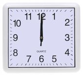 ZEGAR ŚCIENNY 23x21cm Cichy Płynna Praca DUŻE Cyfry Biały A5922