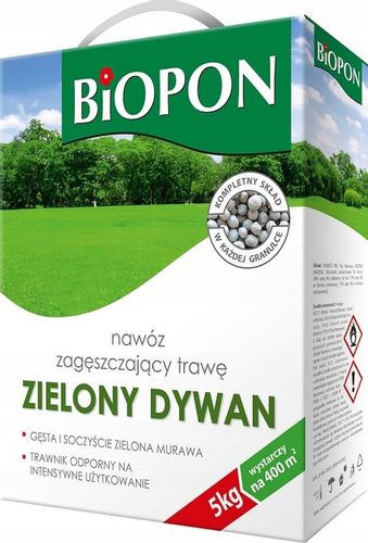 Nawóz do trawy trawnika zagęszczający Biopon 5kg na Arena.pl