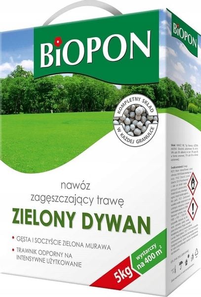 Nawóz do trawy trawnika zagęszczający Biopon 5kg zdjęcie 1