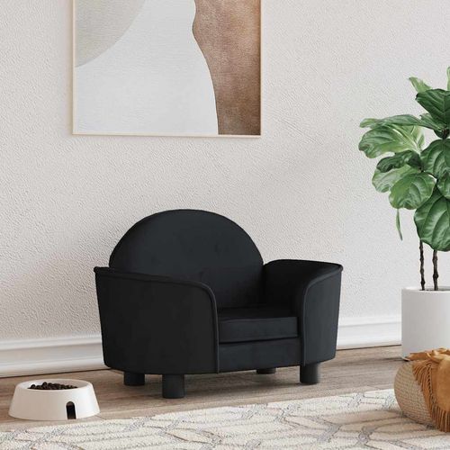 Legowisko dla psa, czarne, 66x40x45 cm, aksamitne na Arena.pl