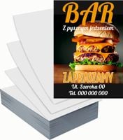 Ulotki A5 reklamowe firmowe 100 szt różne wzory BAR RESTAURACJA GASTRONOMIA