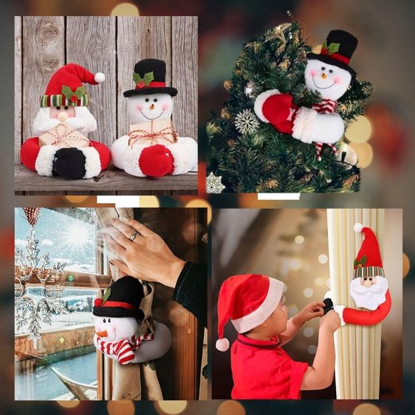 2X ŚWIĄTECZNA ZAPINKA KLIPS DO FIRAN OPASKA DO ZASŁON MIKOŁAJ BAŁWAN OZDOBA zdjęcie 5