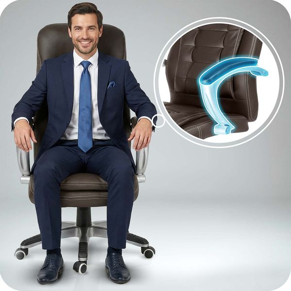 Fotel biurowy obrotowy Sofotel ciemny brąz zdjęcie 5