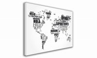 OBRAZ NA PŁÓTNIE 128 Mapa 40x30cm