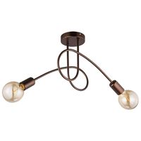LAMPA sufitowa VEN W-LOOP/2 COP loftowa OPRAWA plafon pręty sticks miedź
