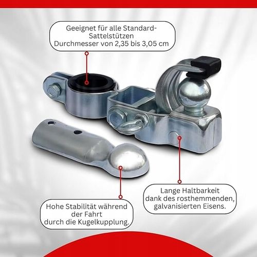 UCHWYT ZACZEP do przyczepki ROWEROWEJ DO DYSZLA do sztycy podsiodłowej na Arena.pl