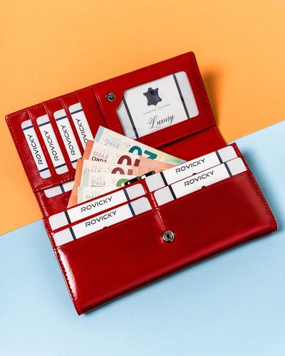 elegancki, skórzany portfel damski na zatrzask - lorenti na Arena.pl