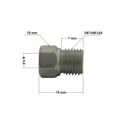 KPS-16 Końcówka przewodu hamulcowego sztywnego 3/8''x24 UNF  rurka 4,8mm na Arena.pl