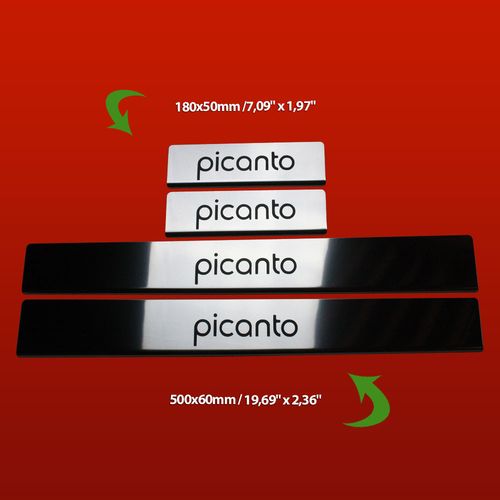 Listwa progowa KIA PICANTO MK2 Stal nierdzewna 304 połysk 4szt na Arena.pl