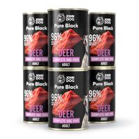 John Dog Pure Black karma adult mono jeleń 6x400 g