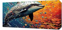 Obraz 60x30cm Delfin w Palecie Barw