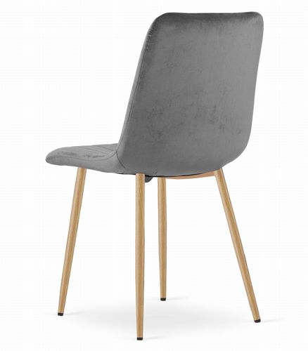 Krzesło LAVA - ciemny szary aksamit / nogi kolor drewna x 1 na Arena.pl