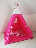 NAMIOT TIPI WIGWAM DOMEK DLA DZIECI OKNO RÓŻOWY
