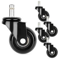 5x Kółka Do Fotela Biurowego Ikea Kauczukowe Ciche Obrotowe Fotel Biurowy