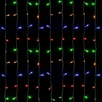 Kurtyna świetlna 2x2m 200 kolorowych lampek w 10 paskach z zasilaczem