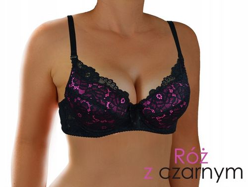 Koronkowa braletka Biustonosz MAX PUSH UP B 75 Kolory na Arena.pl