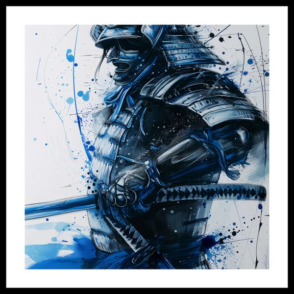 Plakat 40x40cm Samuraj w Błękicie zdjęcie 3