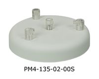 Podsufitka metalowa 4 otwory 135mm kolor biały + przezroczysty