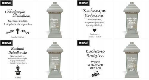 ZNICZ LAMPION z dedykacją GRAWEREM dla Dziadka na Arena.pl