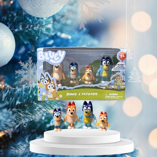 Zestaw Figurek z Bajki BLUEY & FAMILY RODZINA BINGO RADOSNA ZABAWA 4 SZT na Arena.pl