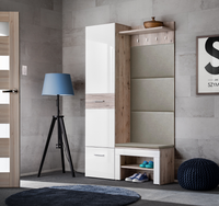 Garderoba Zestaw Mebli Do Przedpokoju 10 Wallington + Biały Połysk GAWIN AM