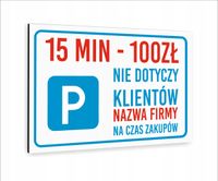 Tabliczka znak informacyjny nadruk uv dibond 30x20 PŁATNY PARKING