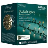 Lampki Choinkowe COMPACT 1000LED/22M Ciepły Biały/Wielokolorowy Zewnętrzne