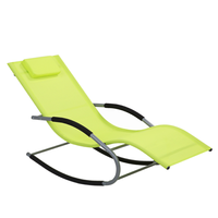 Leżak ogrodowy limonkowy CARANO