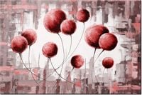 120CM 80CM OBRAZ ŚCIENNY ABSTRAKCYJNE DMUCHAWCE CZERWIENI