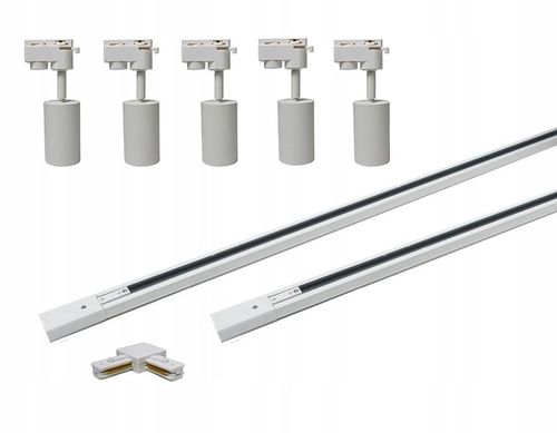 Zestaw Szynoprzewód 2m + 1m + łącznik + 5x GU10 na Arena.pl