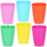 6x Kubki Piknikowe Turystyczne Plastikowe Wielorazowe do Napojów 260 ml