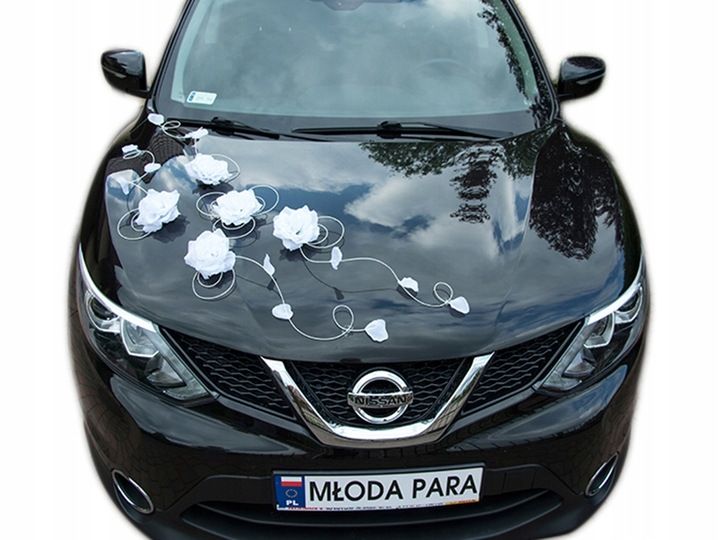 Dekoracja samochodu ozdoby na auto do ślubu A24 zdjęcie 1