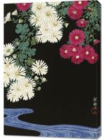Obraz 70x100cm Chrysanthemums, Koson Japoński Vintage do Salonu