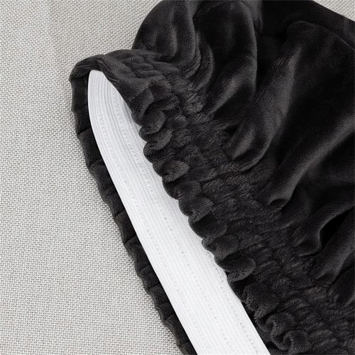 POKROWIEC NA KANAPĘ SOFĘ NAROŻNIK ELASTYCZNY WELUR AKSAMIT 190-230 CZARNY na Arena.pl