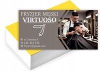 Wizytówki firmowe reklamowe 100szt FRYZJER MĘSKI duży wybór wzorów
