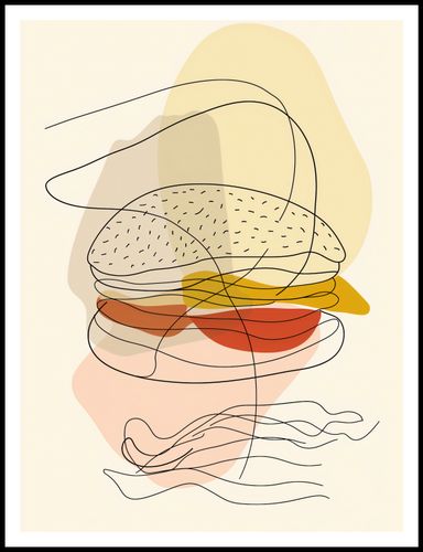 Plakat 75x100cm Cieniutki Burger na Arena.pl