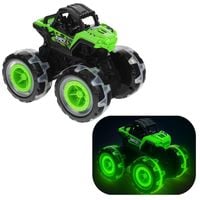 monster truck samochód terenowy jeep auto off road dźwięk światło - zielony
