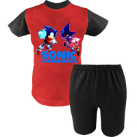 Krótka Piżama dziecięca Sonic - Szybki jak błyskawica