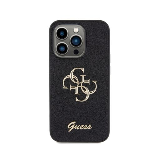 Guess Glitter Script Big 4G - Etui iPhone 15 Pro (czarny) na Arena.pl