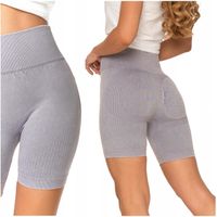 Legginsy Kolarki Damskie z Wysokim Stanem Efekt Push-Up SZARE MORAJ S/M