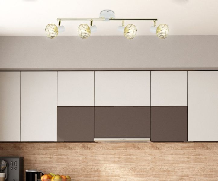 Oslo listwa 4x40W E14 biały/złoty zdjęcie 2