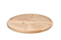 Drewniany półmisek dzielony na 4 części