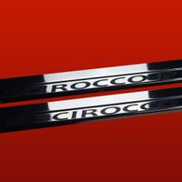 Listwa progowa VOLKSWAGEN SCIROCCO MK3 R Stal nierdzewna 304 połysk z czarn