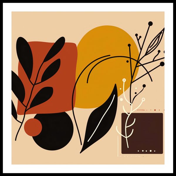Plakat 80x80cm Ciepłe Kontury zdjęcie 3