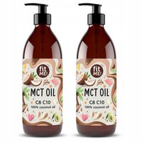 Olej MCT z kokosa 100 % Coconut kokosowy keto C8 + C10 2x 500 ml + pompki