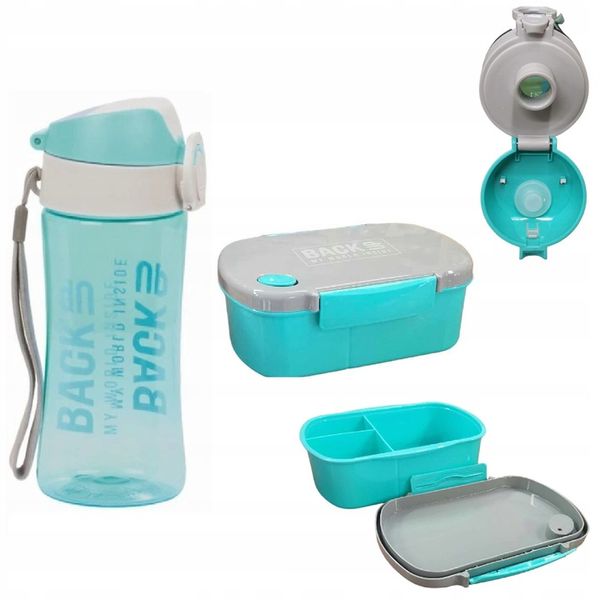 BACK UP BIDON 400 ML+BACK UP ŚNIADANIÓWKA POJEMNIK LUNCH BOX B zdjęcie 1
