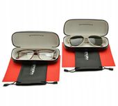 2x ETUI Czarne Markowe Futerał na okulary + 2x ŚCIERECZKA + 2x POKROWIEC