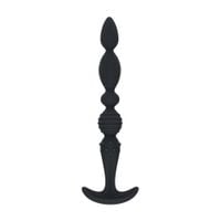 sonda analna wieloteksturowa levelz silikonowa czarna 26cm