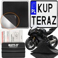 UCHWYT TABLICY MOTOCYKLOWEJ NA TABLICĘ REJESTRACYJNĄ RZEP WODOODPORNY